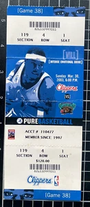 Memphis Los Angeles Clippers Ticket Stub 02/30/2003 Game 38 NBA Basketball - Picture 1 of 4