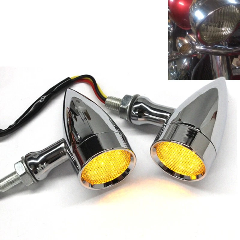 Bullet Motorcycle Amber LED Turn Signal Tail Light For Harley Sportster 1200 883 Foto 1 de 4