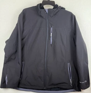 Free Country Jacket Mens 3XL Black Zip Softshell Water Resistant Camping - Picture 1 of 8