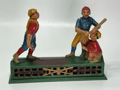 Hometown Battery cast iron Book Of Knowledge mechanical penny bank  LOOKS GREAT - Image 1 of 4