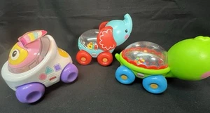 Lot Of 3 Fisher Price Bright Beat Biggie Robot Poppity Pop Elephant  Pop Turtle - Picture 1 of 14