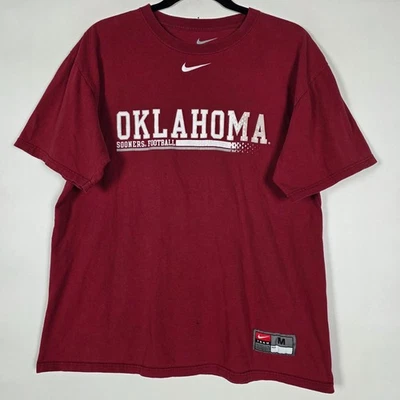 Nike Loose Fit Oklahoma Sooners Football NCAA Mens Medium Short Sleeve T Shirt - Image 1 of 4