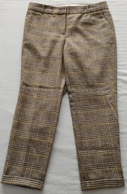 J. Женские шерстяные брюки-капри Crew 6 в клетку из шерсти гончей 32x26 - Изображение 1 из 4