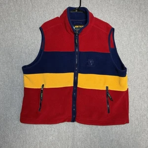 Vintage Eddie Bauer EBTEK Fleece Vest Zip Men's XLarge 90s USA Made Colorblock - Picture 1 of 7