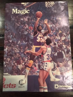 Lot of 3 Original NBA Stars vintage Converse All Star posters Magic, Dr.J, Bird - Image 1 of 3