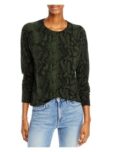 AQUA Womens Green Ribbed Pullover Long Sleeve Crew Neck Sweater XS - Picture 1 of 11