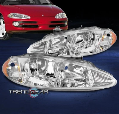 FOR 1998-2004 DODGE INTREPID FACTORY STYLE REPLACEMENT HEADLIGHT HEADLAMP CHROME - Image 1 of 4