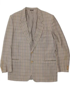 MISSONI Womens 2 Button Blazer Jacket IT 54 3XL Grey Check Wool BP05 - Picture 1 of 5