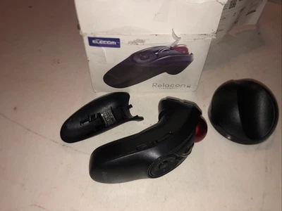ELECOM Relacon M-RT1BRXBK Handheld Bluetooth Trackball Mouse Missing CHIP C4 - Image 1 of 4