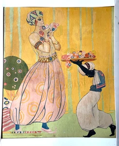 VITO TIMMEL (attr.) Grande Poichoir + collage art nouveau vedi scheda - Foto 1 di 9