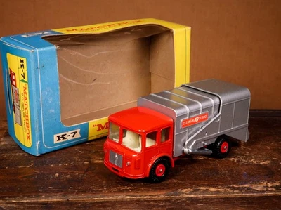Matchbox Lesney King taglia K-7S.D. Scatola Camion Rifiuti Confezione Originale Vintage Diecast Rara - Immagine 1 di 4