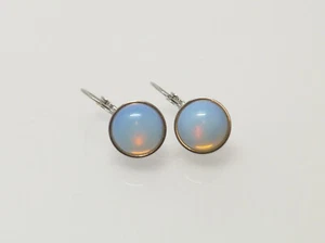 Pendientes Brisur Opalith Cabujón 12mm Acero Inoxidable - Imagen 1 de 6