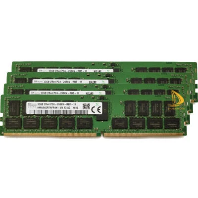 SK Hynix 4x 32GB 2RX4 PC4-2666V DDR4 21300Mhz CL19 ECC Server Memory DIMM RAM $% - Image 1 of 4