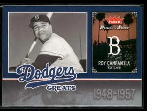 2006 Fleer Greats of the Game #LAD-CA Roy Campanella Dodgers Greats - Picture 1 of 2