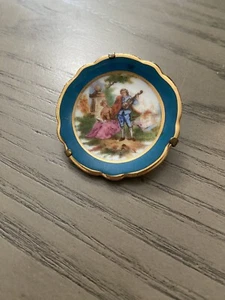 Vintage Limoges Frankreich Mini kleiner Teller Goldrand Dekor Schmuckstück - Bild 1 von 5