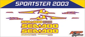SEADOO SPORTSTER 2003 Purple Orange & Yellow GRAPHICS / DECAL / Sticker KIT - Picture 1 of 1