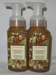 Bath & Body Works Gentle & Clean Foaming Soap Set 2 PINEAPPLE MANGO - Picture 1 of 4