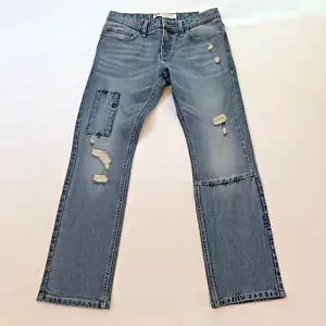 Levi's 511 slim womens blue jeans embellished distressed size 12, 26 x 26 Retro - Picture 1 of 18