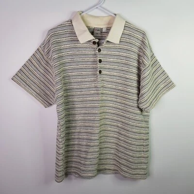 Polo Target Grueso Tejido Algodón Hombres 92 Blanco Azul Informal Foto 1 de 4
