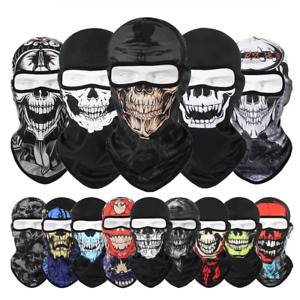 Balaclava Skull Ghost Printed Face Mask UV Protection Ski Sun Hood Tactical Mask