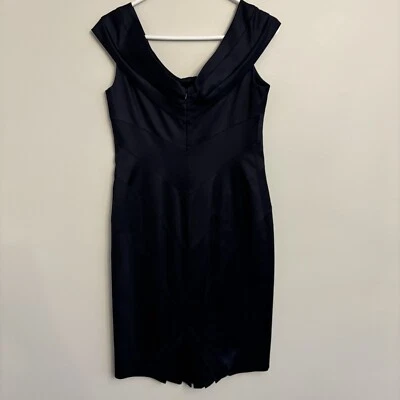 Vestido Jones New York azul marino para mujer talla 6 satinado cóctel  Foto 1 de 4