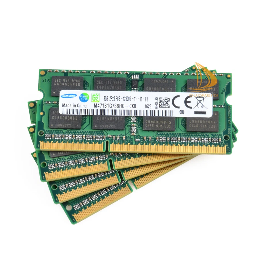 Samsung 4x 8GB 2RX8 DDR3 1600MHz PC3-12800S 204PIN SODIMM Laptop RAM Memory 32GB - Image 1 of 4