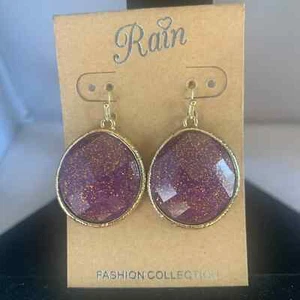 Rain amethyst shimmery earrings NWT - Picture 1 of 5