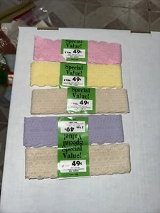 10 Yds 4 Farben Spitzenborte Borte beidseitig überbacken. - Bild 1 von 6