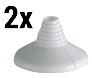2 x 10-22mm White Collar Water Pipe Cover Plastic - Picture 1 of 3