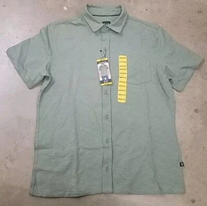 NWT GAP Men's Short Sleeve Knit Button Down Shirt Laurel Wreath Large - Picture 1 of 2