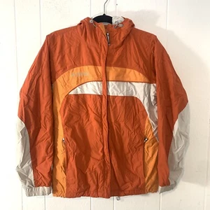 Columbia Womens Small Coat Puffer Winter Snow Fleece Lined Orange Hood - Picture 1 of 8