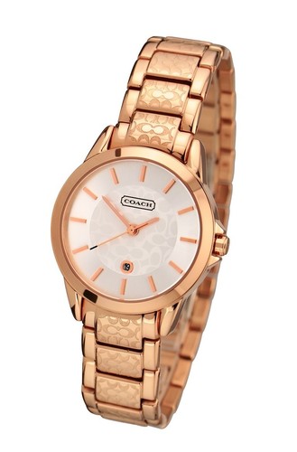 Orologio Coach Donna Classico Oro Rosa Inciso Quadrante 14501452 Nuovo