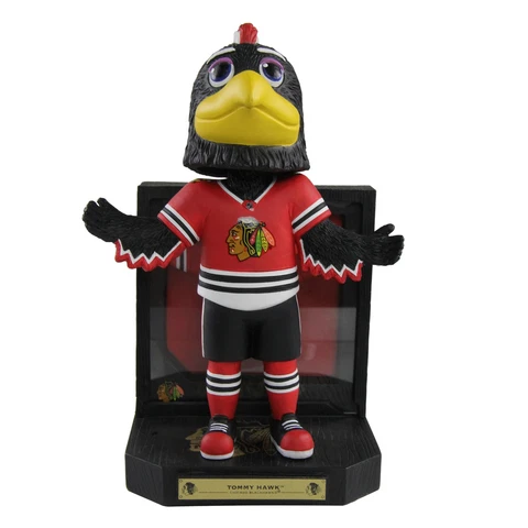 Tommy Hawk Chicago Blackhawks Mascot Framed Jersey Bobblehead NHL Cover