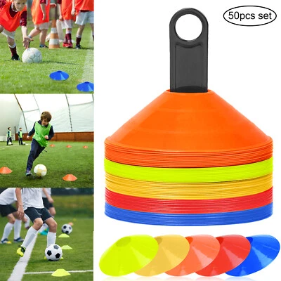 CEEDIR 50x Pylonen Markierteller Hütchen Markierungsteller Markierungsscheiben Fußball#