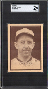 1931 W517 #52 EDDIE COLLINS HAND CUT SGC 2 GOOD HOF