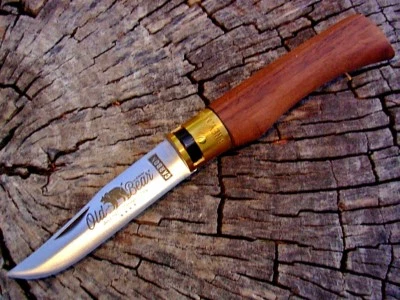 Antonini knives Italy Old Bear 21 Large ring lock knife Walnut & carbon steel - Image 1 of 4