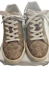 Coach Damen-Sneaker Low-Top Logo Monogramm braun Canvas Leder 10 fällt groß aus  - Bild 1 von 5