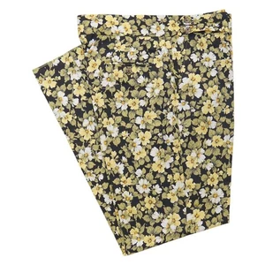 Pantalones Gurkha para Hombres 38 Verde Amarillo Negro Floral Pantalones Calce Recto Frente Plano - Imagen 1 de 8