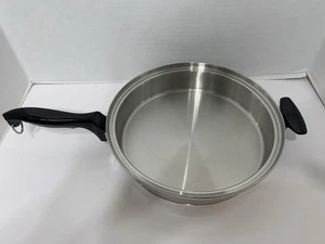 Chef's Ware 11 1/4 in Stainless Steel Skillet 18-8 Tri-Ply USA No Lid - Picture 1 of 6