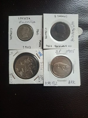 1827, 1902, 85, 94,  8 DARAVIL, 1 PEST,  $1, WORLD COINS LOT, UNC,  CIRCULATED. - Image 1 of 4