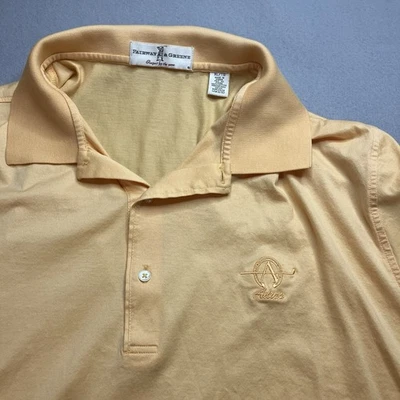 Fairway & Greene Shirt Men's Size XL Golf Polo Adios  Yellow 100% Cotton - Image 1 of 4