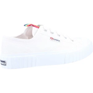 Superga 2630 Stripe Rainbow White/Rainbow  Vulcanized natural rubber sole, Brea - Picture 1 of 19