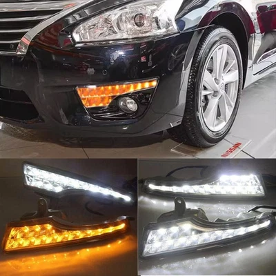 2X For 2013-2015 Nissan Altima Switchback LED Daytime Running Lights/Turn Signal - Image 1 of 4