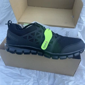 NEW Reebok Sublite Cushion Work Slip Resistant Static Dissipative Black Shoes - Picture 1 of 9