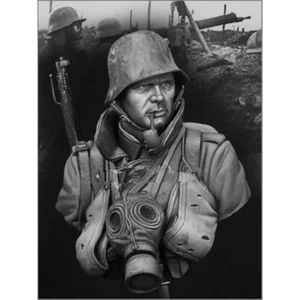 Kit Modelo Resina 1/10 BUSTO Soldado Alemán Fumando Pipa Primera Guerra Mundial Sin Pintar - Imagen 1 de 1
