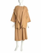 Issey Miyake Plantation Vintage Brown Striped Oversized Jacket Top and Skirt 3 P