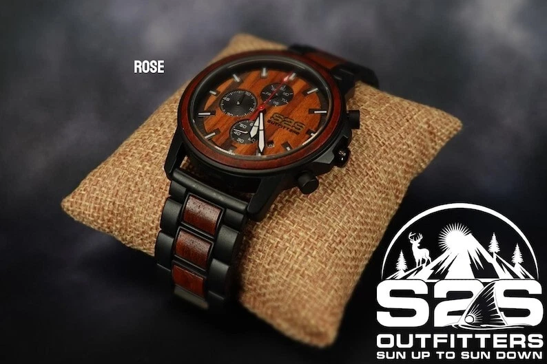 Men’s Wood Watch | Handcrafted Wooden Watch | Sustainable Luxury Gift - Image 1 of 4