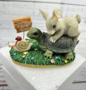 Charming Tails STEADY WINS THE RACE" Figurine 89/716 Fitz & Floyd Turtle Mouse - Picture 1 of 7