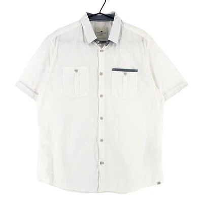 TOM TAILOR Shirt Casual Regular Skhort Sleeve Men Size XL - Image 1 of 4
