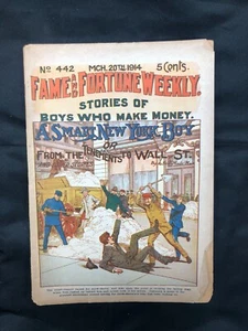 Fame and Fortune Weekly pulp 3-20-1914 A Smart New York Boy No.442 5 cents - Picture 1 of 6